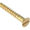 Forgefix Wood Screw Slotted Countersunk Solid Brass 1.1/4in X 8 Box 200 - FORCSK1148B