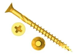Forgefix ForgeFast Pozi Compatible Elite Performance Wood Screw Zinc Yellow 4.0 X 60mm Tub 700 - FORFFP460YT
