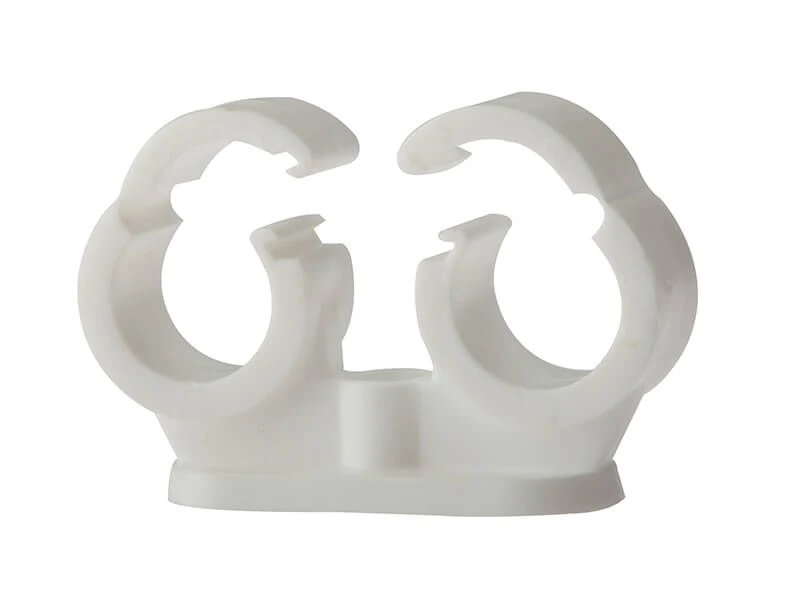 Forgefix Pipe Clip Double Cliplock 22mm Box 50 - FORPCDC22
