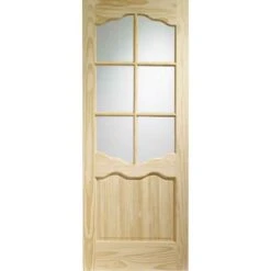 XL Joinery Riviera Internal Clear Pine Door With Clear Glass 1981 X 762 X 35mm - GCPRIV30
