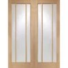 XL Joinery Worcester Internal Oak Rebated Door Pair With Clear Glass 1981 X 1372 X 40mm - GOPWOR54