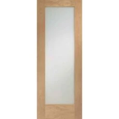 XL Joinery Pattern 10 Internal Oak Fire Door With Clear Glass 1981 X 838 X 44mm - GOSHAP1033C-FD