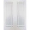 XL Joinery Cheshire Internal White Primed Rebated Door Pair With Clear Glass 1981 X 1168 X 40mm - GWPPCHE46