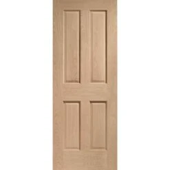 XL Joinery Victorian 4 Panel Internal Oak Fire Door 2032 X 813 X 44mm - INTOVIC32-FD
