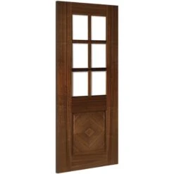 Deanta Kensington Prefinished Walnut Bevelled Glaze Interior Door 1981 X 838 X 35mm - 35KENSGWX838FSC -Bostitch Store kensington half
