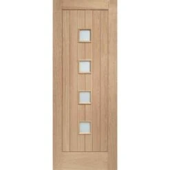 XL Joinery Siena Double Glazed External Oak Door (M&T) With Obscure Glass 2032 X 813 X 44mm - MTOSIE32DG