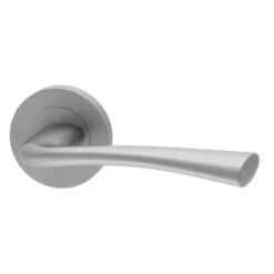 XL Joinery Neva MSB Lever / Round Rose T/R Bathroom Handle Pack (75)-75mm Latch - NEVABP75