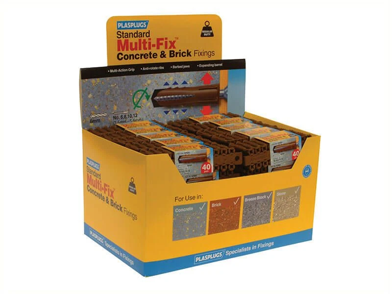 Plasplugs GP600 General Purpose Fixings (50 Packs X 40 Plugs) - PLAGP600 1 Plasplugs GP600 General Purpose Fixings (50 Packs X 40 Plugs) - PLAGP600