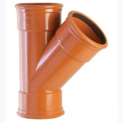 Polypipe Underground Drainage 160mm 45 Degree Triple Socket Equal Junction
