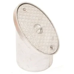 Polypipe Rodding Eye Terminal 110mm 45 Degree Aluminium Plain Oval Top/Spigot Tail