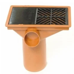 Polypipe Underground Drainage 110mm Rectangular Hopper Spigot With Grid