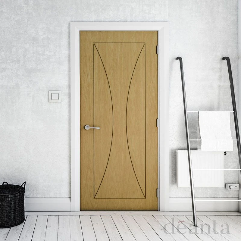 Deanta Sorrento Prefinished Oak Interior Fire Door 1981 X 762 X 45mm - 45SORF/DX762FSC 1 Deanta Sorrento Prefinished Oak Interior Fire Door 1981 X 762 X 45mm - 45SORF/DX762FSC