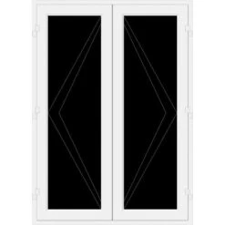 Crystal PVC-U French Doors 1600mm X 2100mm - CRYS1FRENCH1600