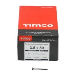 Timco Drywall Timber Stud Plasterboard Screws - PH - Bugle - Coarse Thread - Grey Box 1000pcs - 3.5 X 50 - 00050DRYC -Bostitch Store t i timco 00050dryc 2