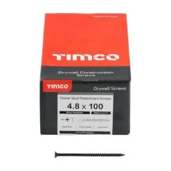 Timco Drywall Timber Stud Plasterboard Screws - PH - Bugle - Coarse Thread - Grey Box 500pcs - 4.8 X 100 - 00100DRYC -Bostitch Store t i timco 00100dryc 2