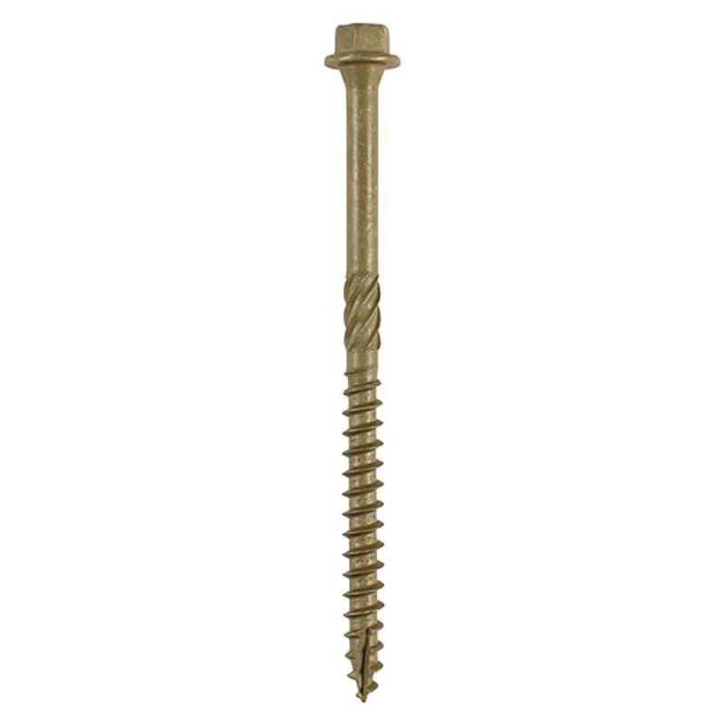 Timco Timber Frame Construction & Landscaping Screws - Hex - Exterior - Green Organic Box 50pcs - 6.7 X 175 - 175IN 1 Timco Timber Frame Construction & Landscaping Screws - Hex - Exterior - Green Organic Box 50pcs - 6.7 X 175 - 175IN