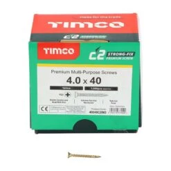 Timco C2 Strong-Fix Multi-Purpose Premium Screws - Industry Pack - PZ - Double Countersunk - Yellow Box 1000pcs - 4.0 X 40 - 40040C2IND 6 Timco C2 Strong-Fix Multi-Purpose Premium Screws - Industry Pack - PZ - Double Countersunk - Yellow Box 1000pcs - 4.0 X 40 - 40040C2IND -Bostitch Store t i timco 40040c2ind 2