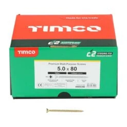 Timco C2 Strong-Fix Multi-Purpose Premium Screws - Industry Pack - PZ - Double Countersunk - Yellow Box 1000pcs - 5.0 X 80 - 50080C2IND 6 Timco C2 Strong-Fix Multi-Purpose Premium Screws - Industry Pack - PZ - Double Countersunk - Yellow Box 1000pcs - 5.0 X 80 - 50080C2IND -Bostitch Store t i timco 50080c2ind 2