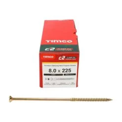 Timco C2 Clamp-Fix Multi-Purpose Premium Screws - TX - Double Countersunk - Yellow 50pcs Box - 8.0 X 225 - 80225C2C -Bostitch Store t i timco 80225c2c 2