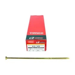 Timco C2 Clamp-Fix Multi-Purpose Premium Screws - TX - Double Countersunk - Yellow 25pcs Box - 8.0 X 275 - 80275C2C -Bostitch Store t i timco 80275c2c 2