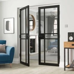JB Kind City Glazed Black Interior Door 1981 X 838 X 35mm - UCIT29GBL -Bostitch Store u c ucit29gbl 3
