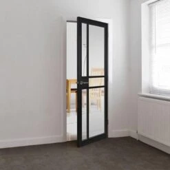 JB Kind City Glazed Black Interior Door 1981 X 838 X 35mm - UCIT29GBL -Bostitch Store u c ucit29gbl 4