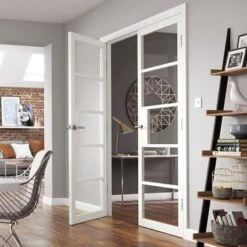 JB Kind Metro Glazed White Interior Door 1981 X 838 X 35mm - UMET29GWH -Bostitch Store u m umet29gwh 3