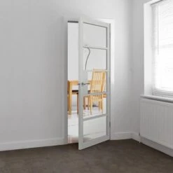 JB Kind Metro Glazed White Interior Door 1981 X 838 X 35mm - UMET29GWH -Bostitch Store u m umet29gwh 4